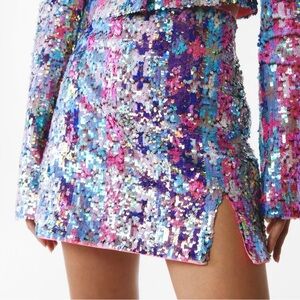 Nasty Gal mini sequin mini skirt nwt!